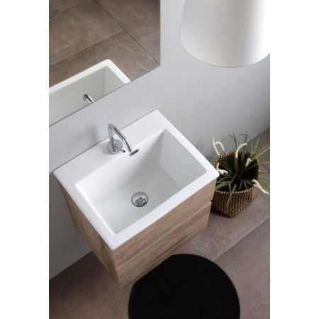 Раковина керамическая White Ceramic Постирочные раковины W0134F01 50х40 встраиваемая цвет белый