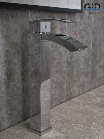 Смеситель для раковины Gid Cascada L120CHD на столешницу хром