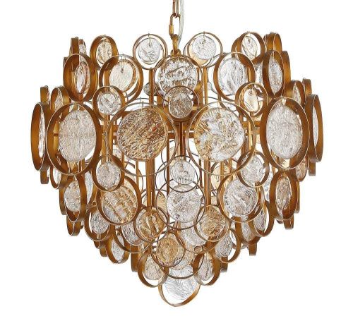 Светильник подвесной Crystal Lux Deseo (Десео) Deseo SP6 D460 Gold - фото 3