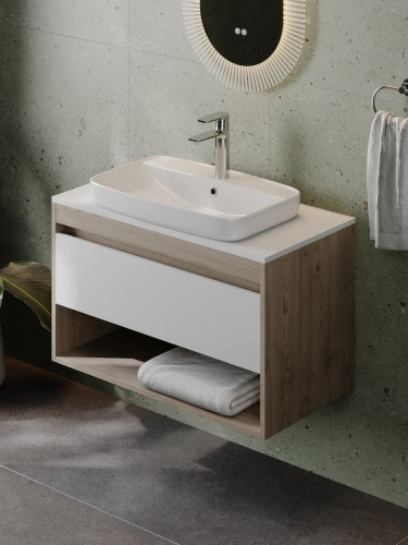 Раковина из сантехнического фарфора Teymi Solli T51246 61х40 полувстраиваемая цвет белый 1 отверстие под смеситель - фото 4 Раковина из сантехнического фарфора Teymi Solli T51246 61х40 полувстраиваемая цвет белый 1 отверстие под смеситель - фото 4