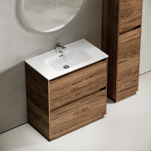 Тумба под раковину Sancos Libra Floor LB80FECH 79х45х84 напольная цвет дуб чарльстон - фото 4