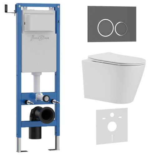 Комплект унитаз с инталляцией и клавишей смыва Iberica Blanca BURGOS ALTO IB.001M.BRA.234.827 - фото 2