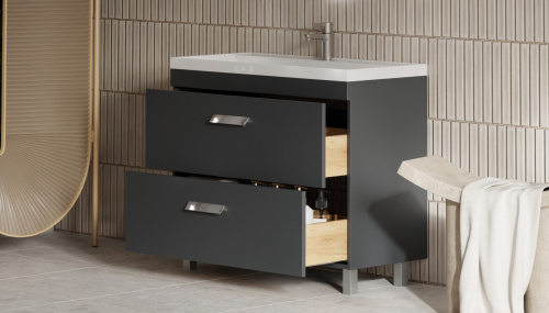 Тумба под раковину Velvex ORLANDO tnORL.100-232 100х45х80 напольная цвет серый - фото 4