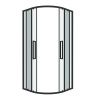Душевой уголок Grossman Cosmo 301.K33.02.8080.21.00 80х80 стекло прозрачное профиль черный без поддона