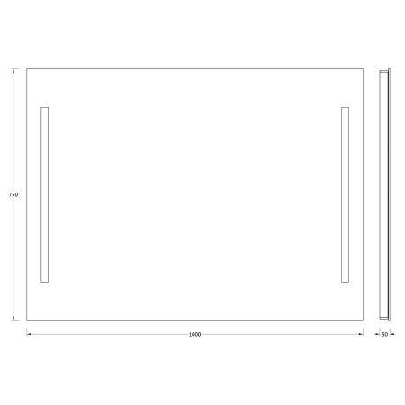 Зеркало с подсветкой Evoform Ledline BY 2119 100х80 подвесное