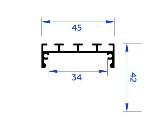 Алюминиевый профиль для светодиодной ленты до 33,4мм Ambrella Light Profile System (Профиле Сыстем) GP3070BK - фото 2