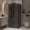 Душевой уголок Niagara Nova NG-2823-34BLACK 90х90 стекло тонированное профиль черный без поддона
