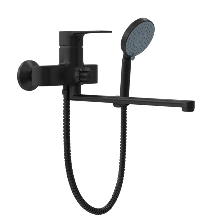 Смеситель для ванны Teymi T10267 настенный черный матовый