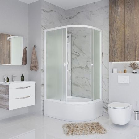 Душевая кабина Niagara Promo P90/70/40L/MT/BK 90х70 асимметричная без крыши ориентация левая