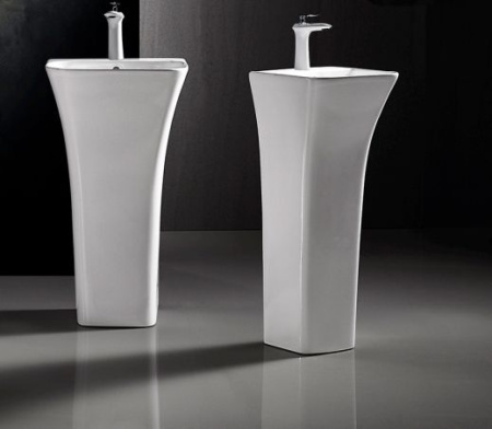 Раковина из сантехнического фарфора Cerutti SPA CT7283 45х44 напольная цвет белый 1 отверстие под смеситель