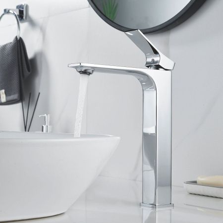 Смеситель для раковины Shevanik S6111 на столешницу хром