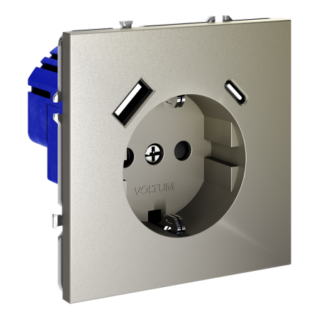 Розетка с USB, A+C VOLTUM S70 VLS040504