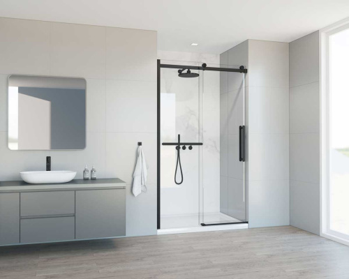 Душевая дверь Vincea Como Soft VDS-1CS120CLB 120х195 стекло прозрачное профиль черный - фото 2
