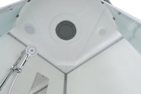 Душевая кабина AvaCan D D5080 80х80 четверть круга с крышей ориентация универсальная