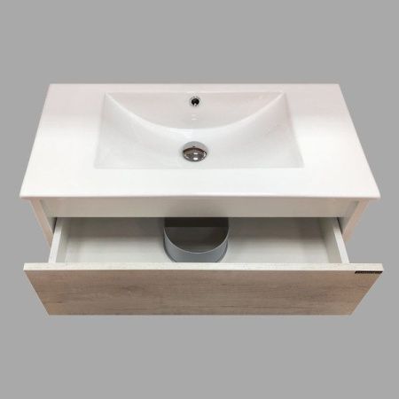 Тумба с раковиной Comforty Женева 00004137097CF 80х50 подвесная цвет серый