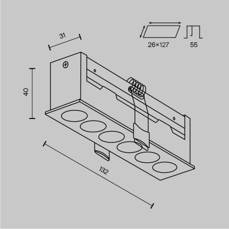 Светильник встраиваемый Maytoni Technical Points DL065-12W3-6K-B