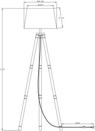 Торшер Arte Lamp Wasat (Васат) A4023PN-1CC