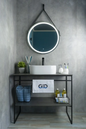 Раковина керамическая Gid Creativo 51173 50х30 накладная цвет белый без отверстий под смеситель