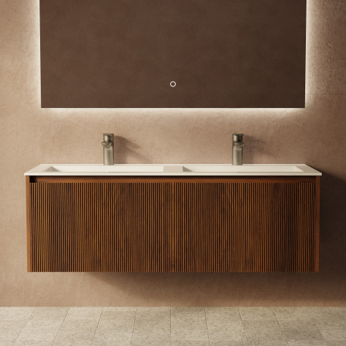 Тумба с раковиной ArtDecco Camilla (Камилла) ACM12W22D100 120x45x40 подвесная цвет черный орех - фото 4