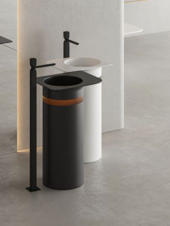 Раковина из искусственного камня S-Stone Salini Ninfea 130221MF 50х40 напольная цвет белый