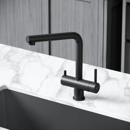 Смеситель для кухни Sancos Spin SC4015MB на мойку черный