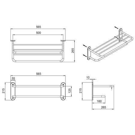Полка в ванную комнату Fixsen Hotel FX-31015A