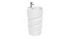 Раковина из сантехнического фарфора Creavit Spiral CL084-00CB00E-0000 50х50 напольная цвет белый