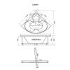 Ванна акриловая Тритон Сабина Н0000099987 160х160 угловая четверть круга без каркаса