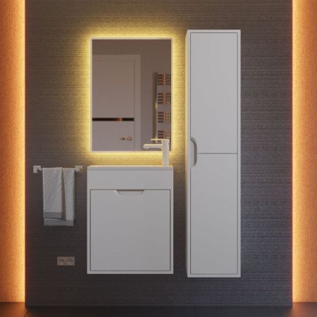 Тумба под раковину Uperwood Modul 2930205358 50х20 подвесная цвет белый