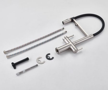 Смеситель для кухни Rose R458L на мойку сатин