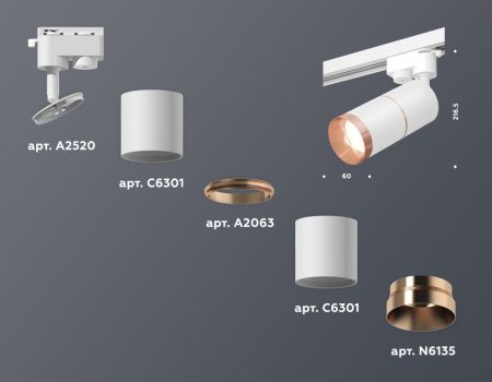 Трековый однофазный светильник Ambrella Light Track System (Трацк Сыстем) XT6301031