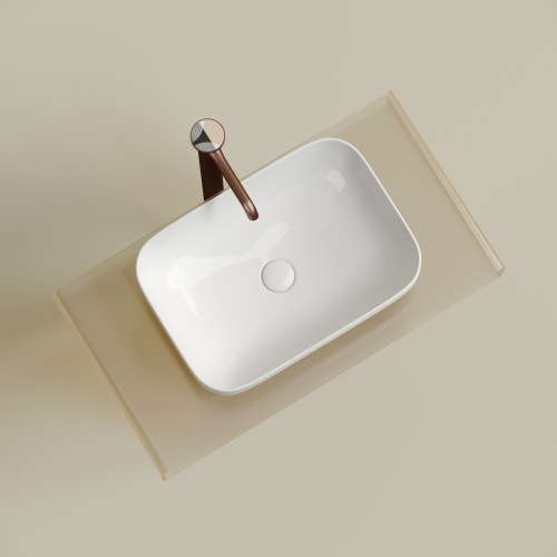 Раковина Ceramica Nova ELEMENT 50 см CN6055 накладная цвет белый - фото 4