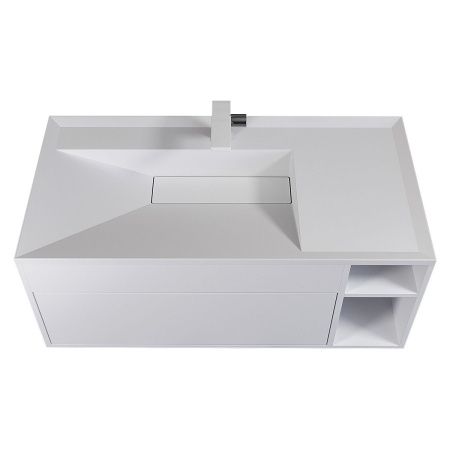 Тумба с раковиной Uperwood Lotus Premium 39340207463 100х50 цвет белый