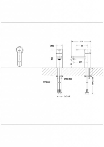 Смеситель Bravat Stream F13783C-2 на столешницу хром - фото 3