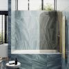 Душевая шторка на ванну Maybah Glass MGV-611-3 60х140 стекло тонированное профиль золото ориентация универсальная