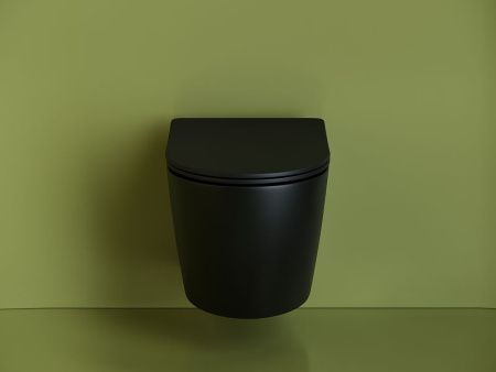 Унитаз подвесной Ceramica Nova UNO CN11001MB черный с сиденьем микролифт безободковый душевой смыв