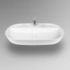 Раковина из сантехнического фарфора Bond Oval S01-800 80х40 накладная цвет белый 1 отверстие под смеситель