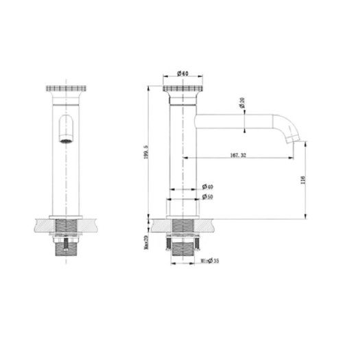 Смеситель Bronze de Luxe OMG! 9009W-Y на раковину белый - фото 3