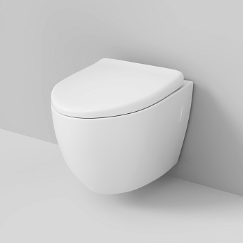 Унитаз подвесной Grossman Санфаянс GR-4451S белый глянцевый с сиденьем микролифт безободковый каскадный смыв