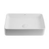 Раковина из сантехнического фаянса Abber RECHTECK AC2207MW 50х30 накладная цвет белый без отверстий под смеситель