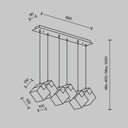 Люстра подвесная Modelux MS.160.700 BS