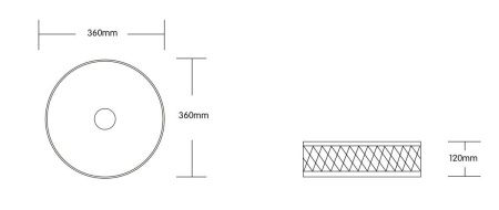 Раковина из сантехнического фарфора Milleau GLACE MU7044F-GW 40х40 накладная цвет белый без отверстий под смеситель