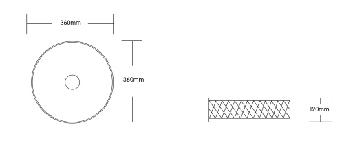 Раковина из сантехнического фарфора MILLEAU GLACE MU7044F-GW 36х36 накладная цвет белый глянцевый без отверстий под смеситель - фото 2