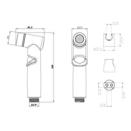 Гигиенический душ LeMark LM8088BL черный