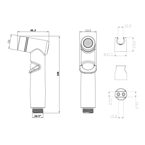 Гигиенический душ LeMark LM8088BL черный - фото 2