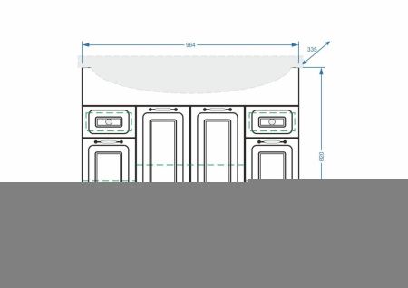 Тумба под раковину Stella Polar Кармела ольха SP-00000176 100х30 напольная цвет белый