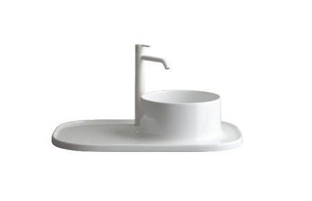 Раковина керамическая White Ceramic Upper W300701 70х50 накладная цвет белый без отверстий под смеситель