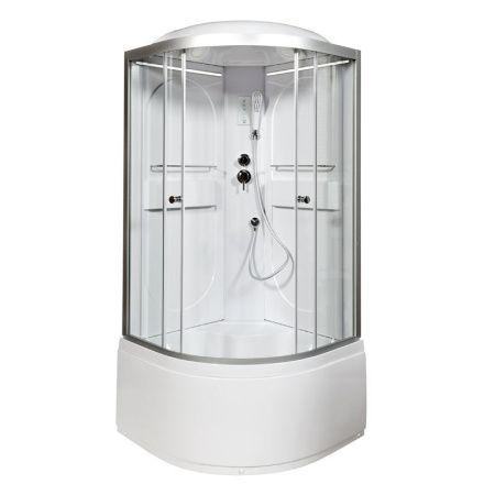 Душевая кабина AvaCan L610LED 100х100 четверть круга с крышей ориентация универсальная