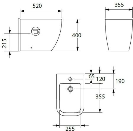 Биде напольное Allen Brau Infinity 4.21005.20 цвет белый