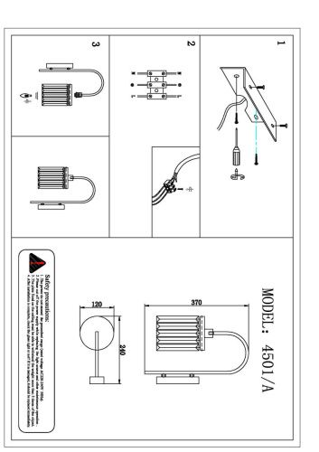 Бра Newport 4500 4501/A gold - фото 2